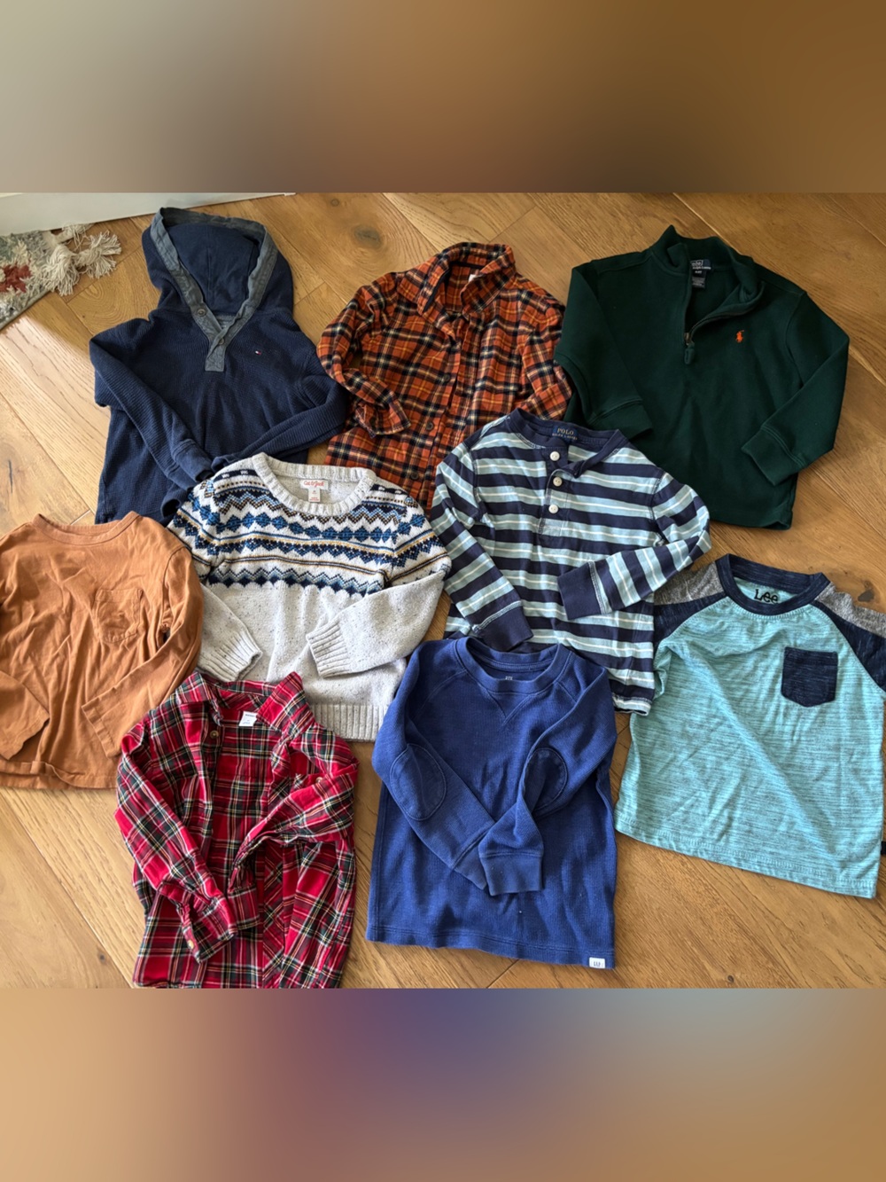Boys 4/5 lot of 9 shirts fall winter 4t 5t xs
